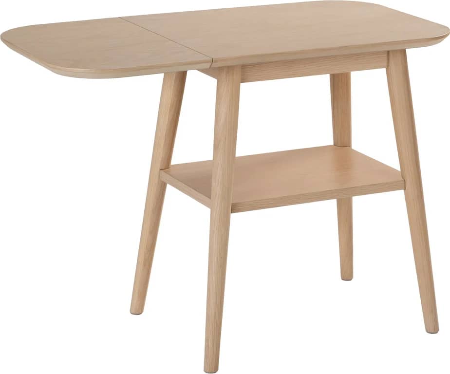 Karmøy sidebord/reclinerbord hvitpigmentert m/klaff - bilde 2 av 3