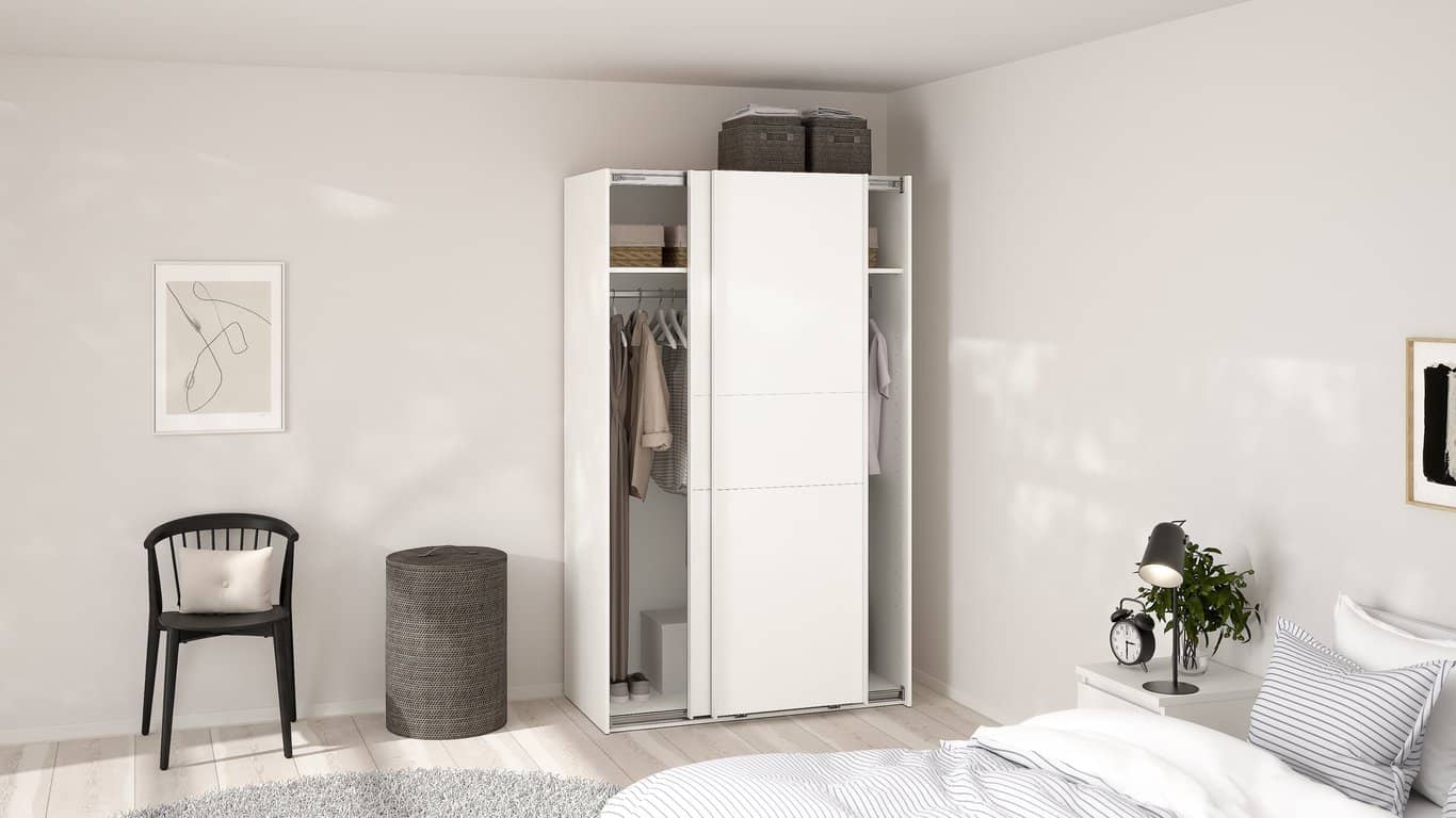 Como skyvedørsgarderobe 120x200cm - bilde 2 av 3