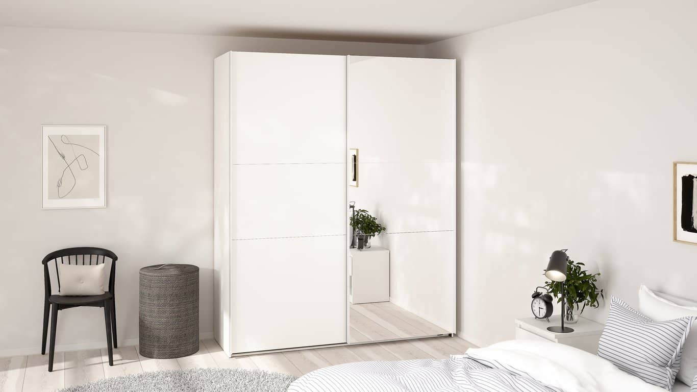 Como skyvedørsgarderobe 180x220cm - bilde 2 av 3