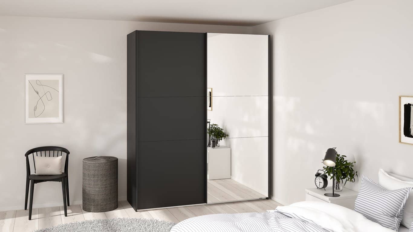 Como skyvedørsgarderobe 180x220cm - bilde 2 av 3