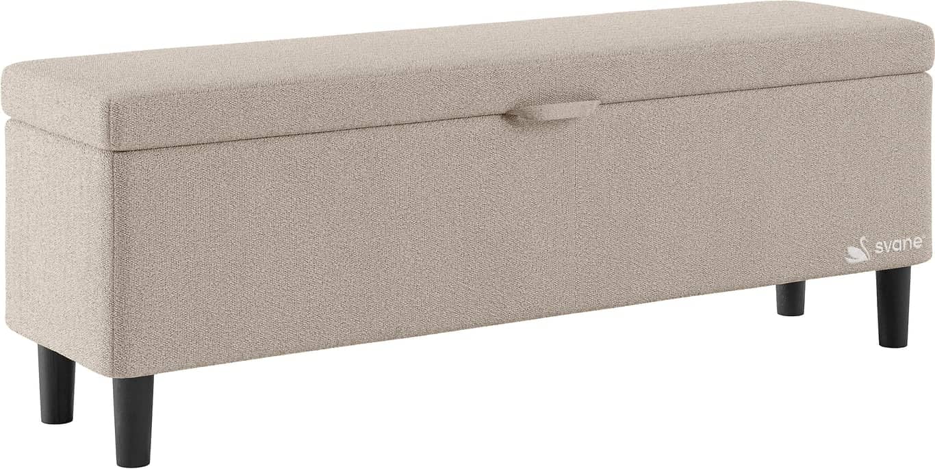 Svane® Opera pall - Stoff Dream Sand, ben Pin svart 14cm - Produktbilde