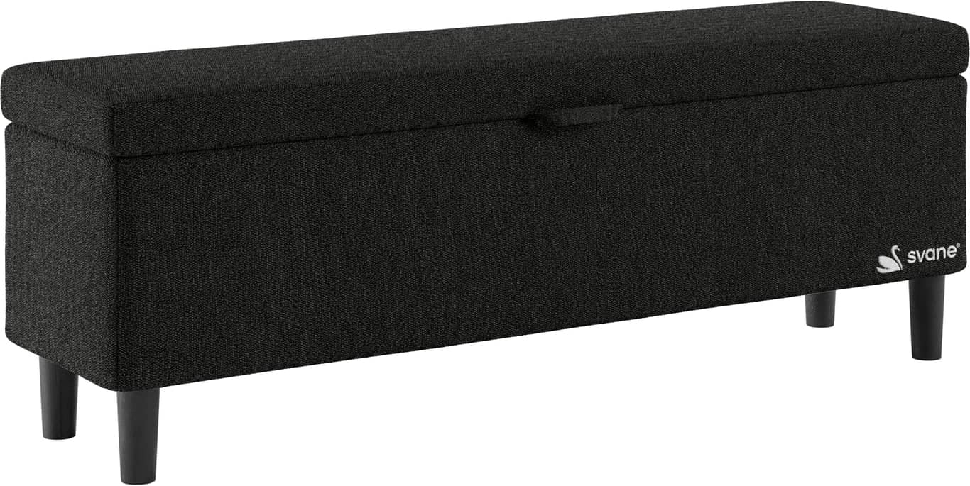 Svane® Opera pall - Stoff Dream Graphite, ben Pin svart 14cm - Produktbilde