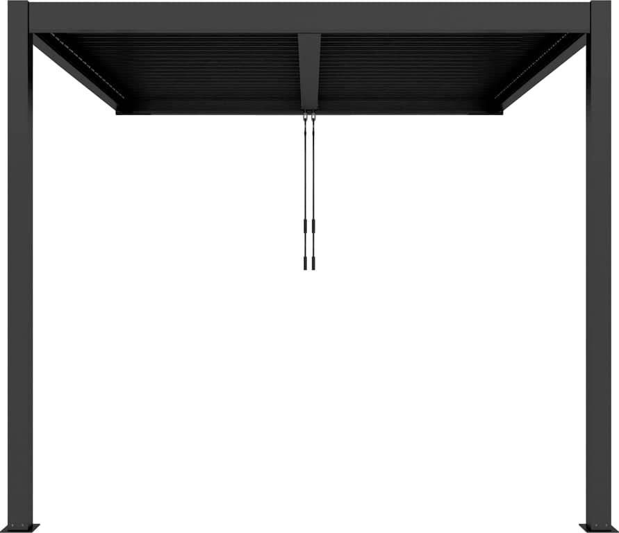 Pergola veggmontert 3x3m m/LED-lys   - bilde 1 av 3