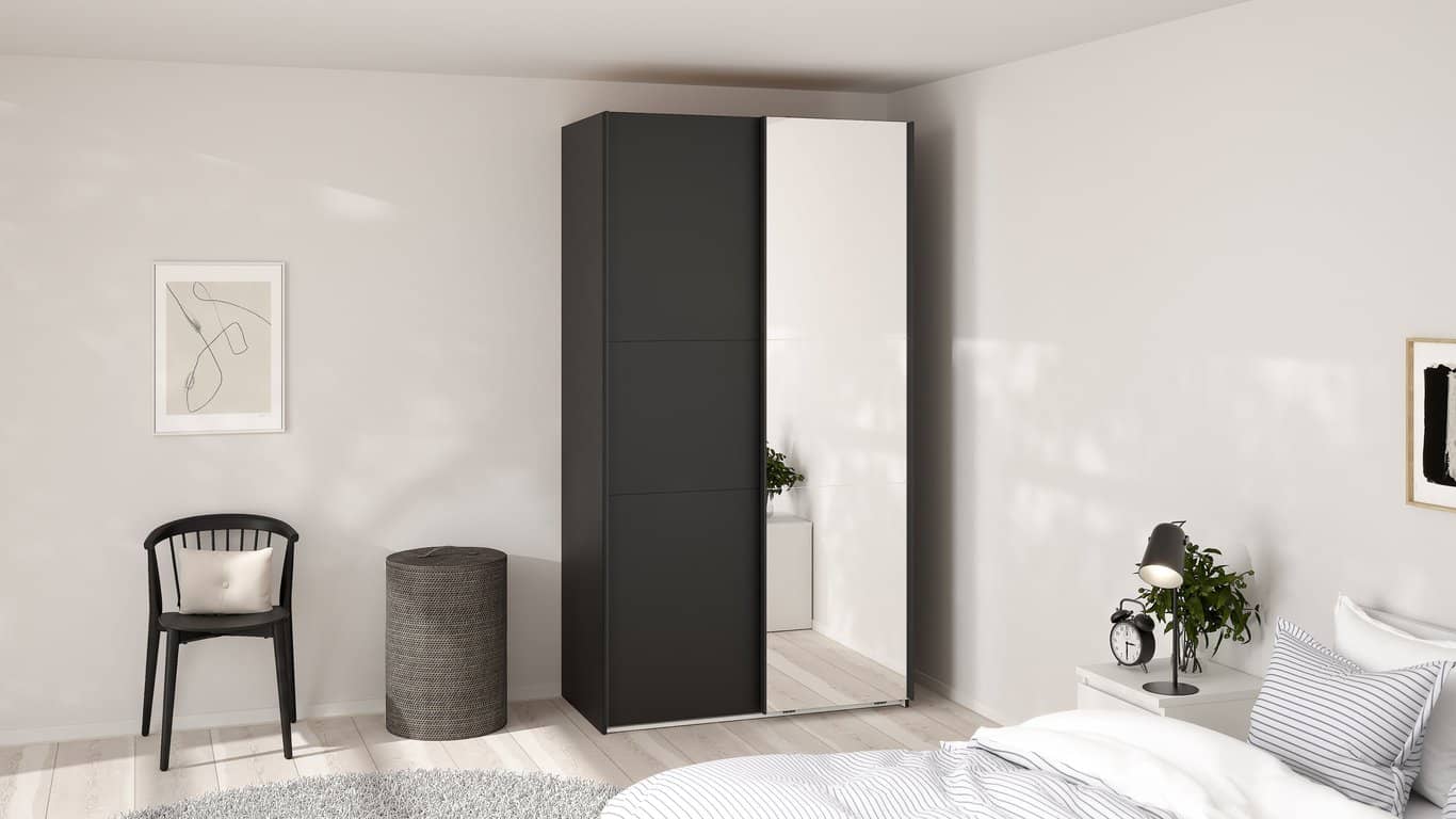 Como skyvedørsgarderobe 120x220cm - bilde 2 av 3