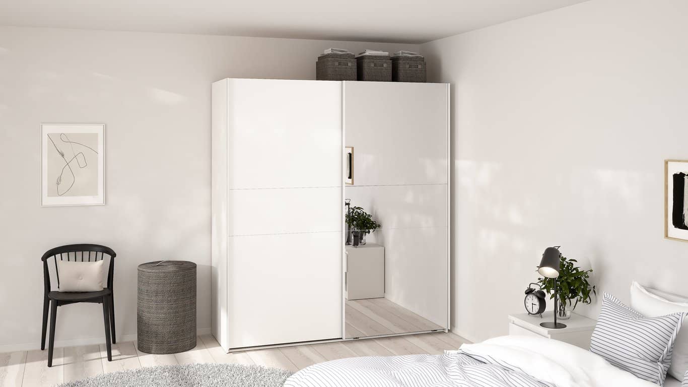 Como skyvedørsgarderobe 180x200cm - bilde 2 av 3