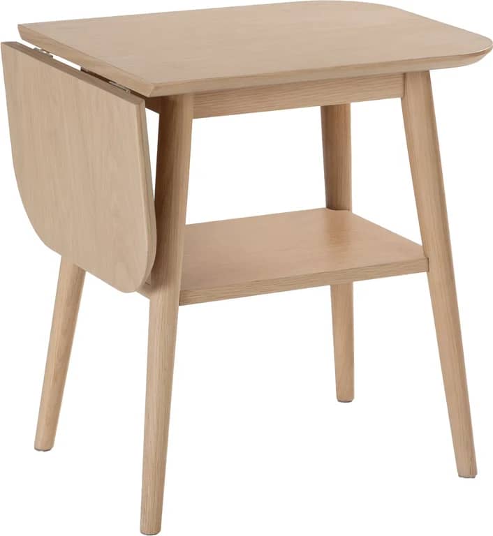 Karmøy sidebord/reclinerbord hvitpigmentert m/klaff - bilde 1 av 3