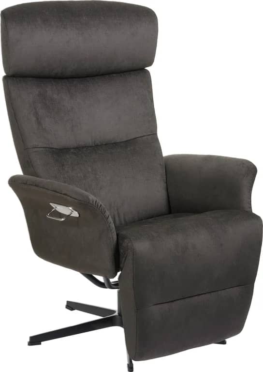 Conform Master recliner - svingfot svart alu std,stoff evita antracit 1373-42 - Produktbilde