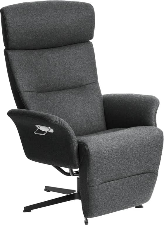Conform Master recliner - svingfot alu svart stoff Sheford dark grey - Produktbilde