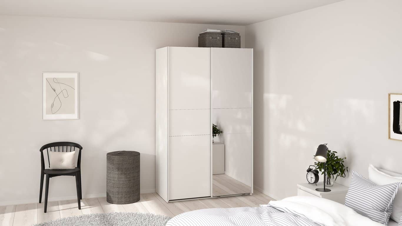 Como skyvedørsgarderobe 120x200cm  - bilde 2 av 3
