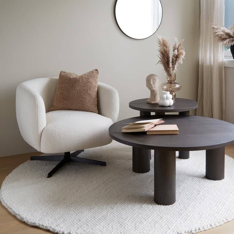 Macala sofabord rundt Ø 100, H 42 cm - bilde 2 av 3