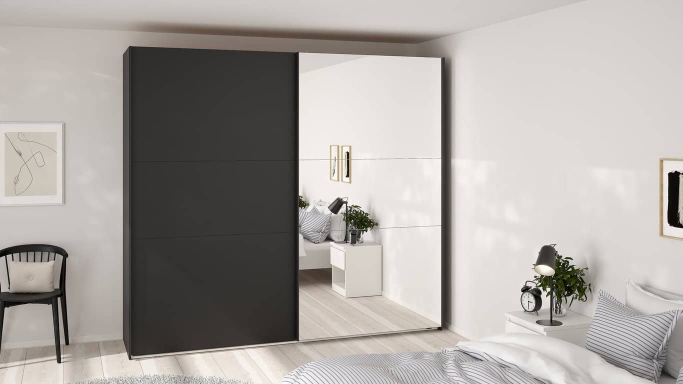 Como skyvedørsgarderobe 245x220cm - bilde 2 av 3