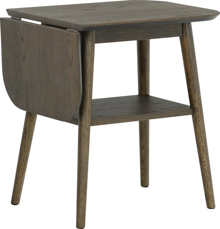 Karmøy sidebord/reclinerbord brun m/klaff - bilde 1 av 3