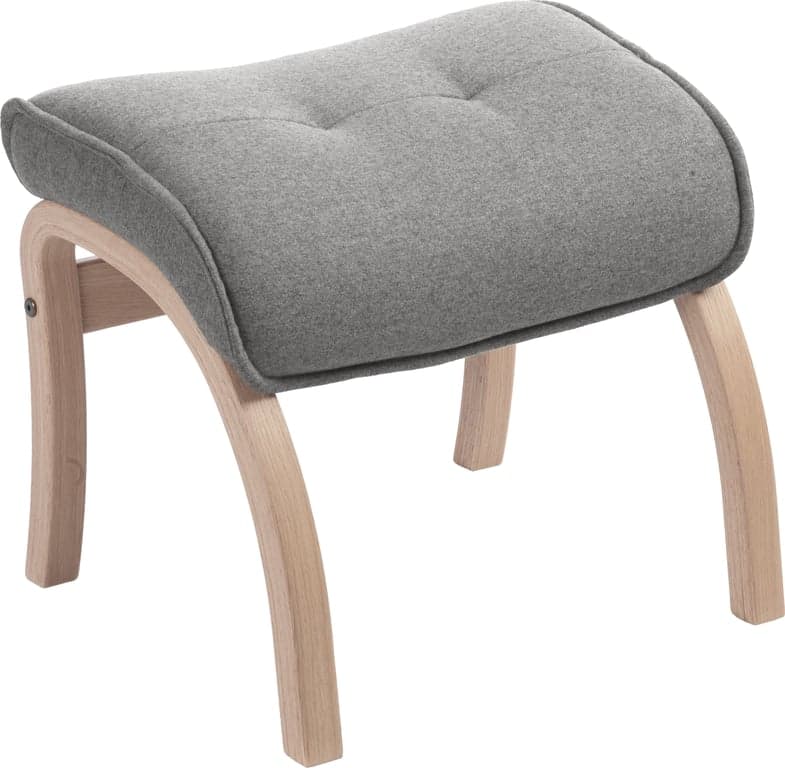 Stoff Sheford light grey, hvitoljet ramme