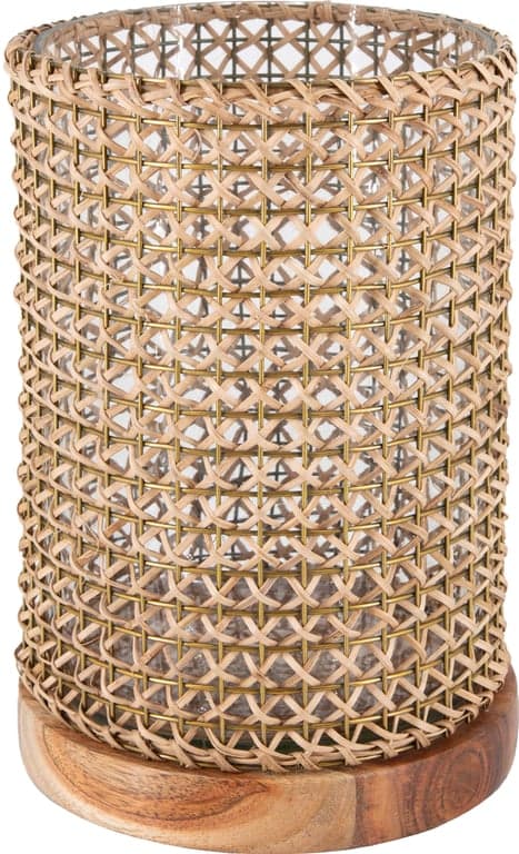 $Bilde av Palma lanterne (Ø: 17 H: 26 cm, natur rattan/glass)