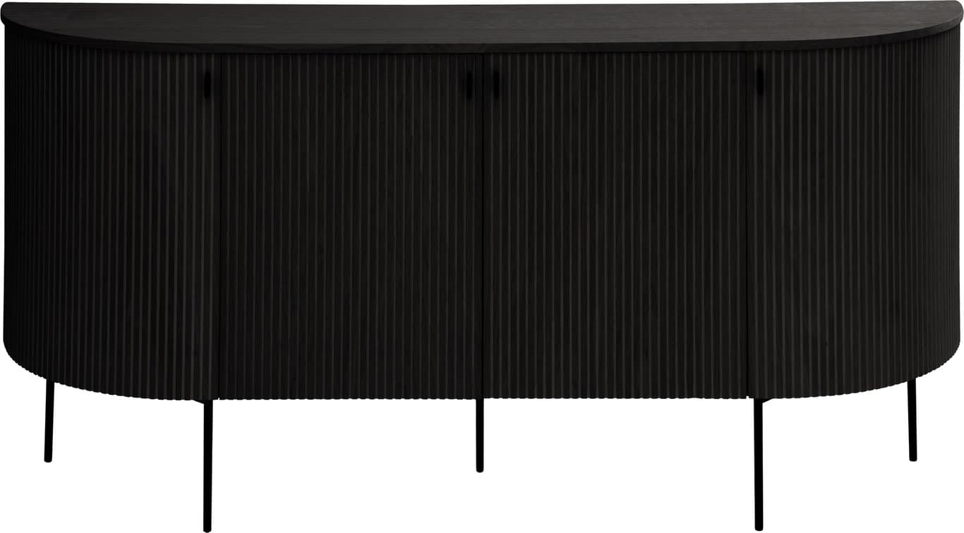 180 x 40, H 83 cm, svartlakkert