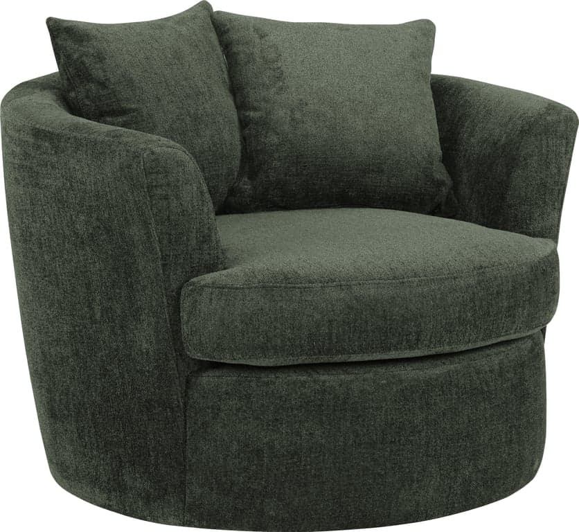 $Bilde av Joy stol m/sving (stoff Mika dark green)