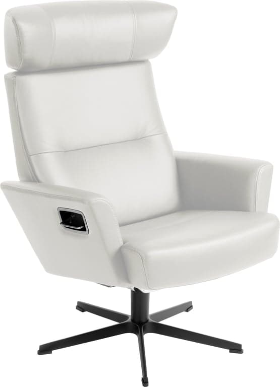 Nappa white, sort aluminumsfot med sving