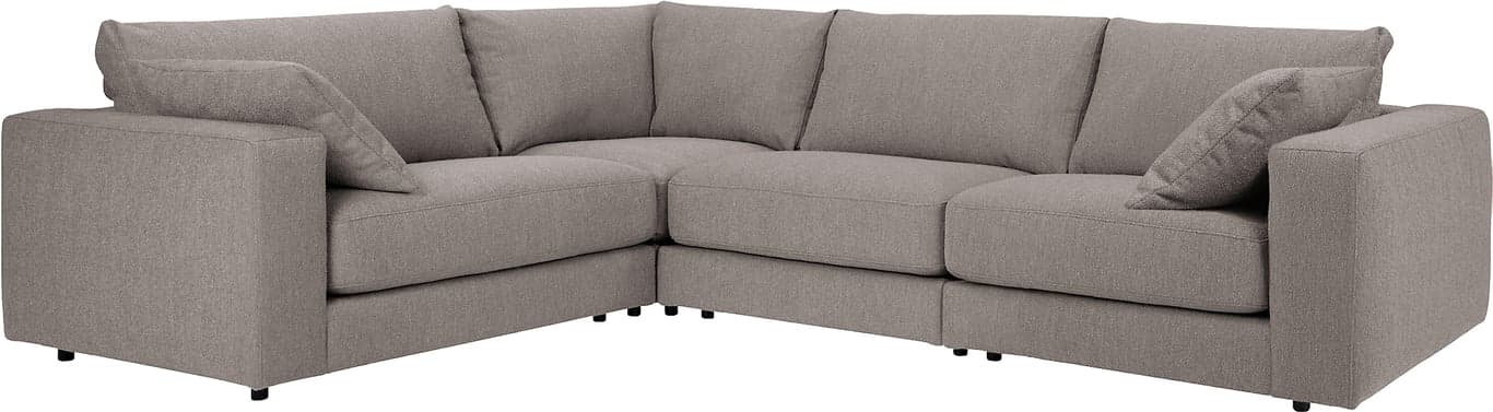 2 seter + hjørne + 2 stk. 1 seter i stoff Alpine 321/13 Light Brown