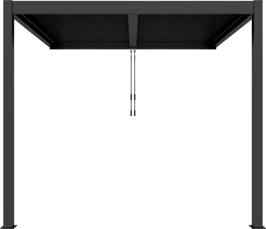 $Bilde av Pergola veggmontert 3x3m u/LED-lys   (H: 230 cm, svart m/tak)