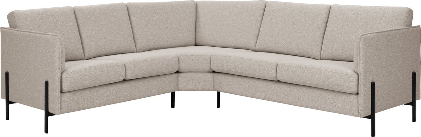 Modulsofa. 2 seter + stort hjørne + 2,5 seter i stoff Taffie T 11 Beige