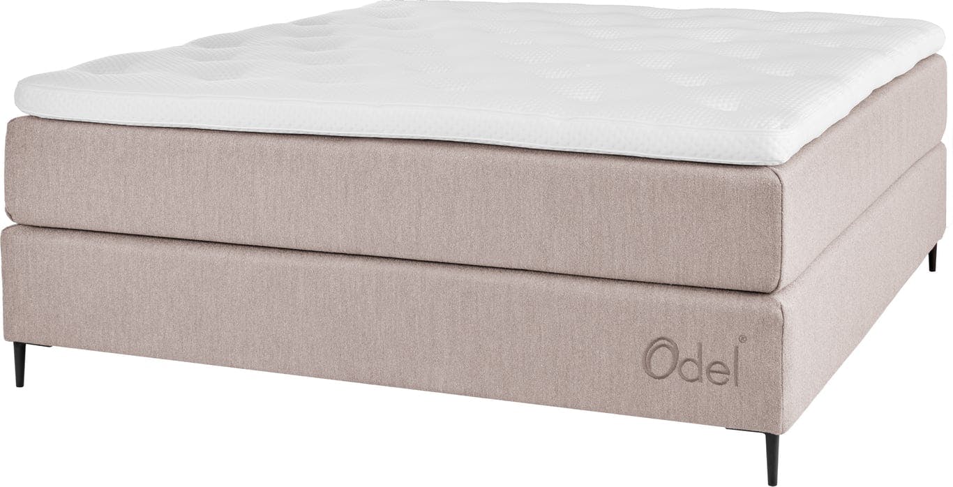 $Bilde av Odel® Tind kontinentalseng 160x200 (Tekstil Rondane strå, medium/fast liggekomfort, med Odel® 65 latex overmadrass)