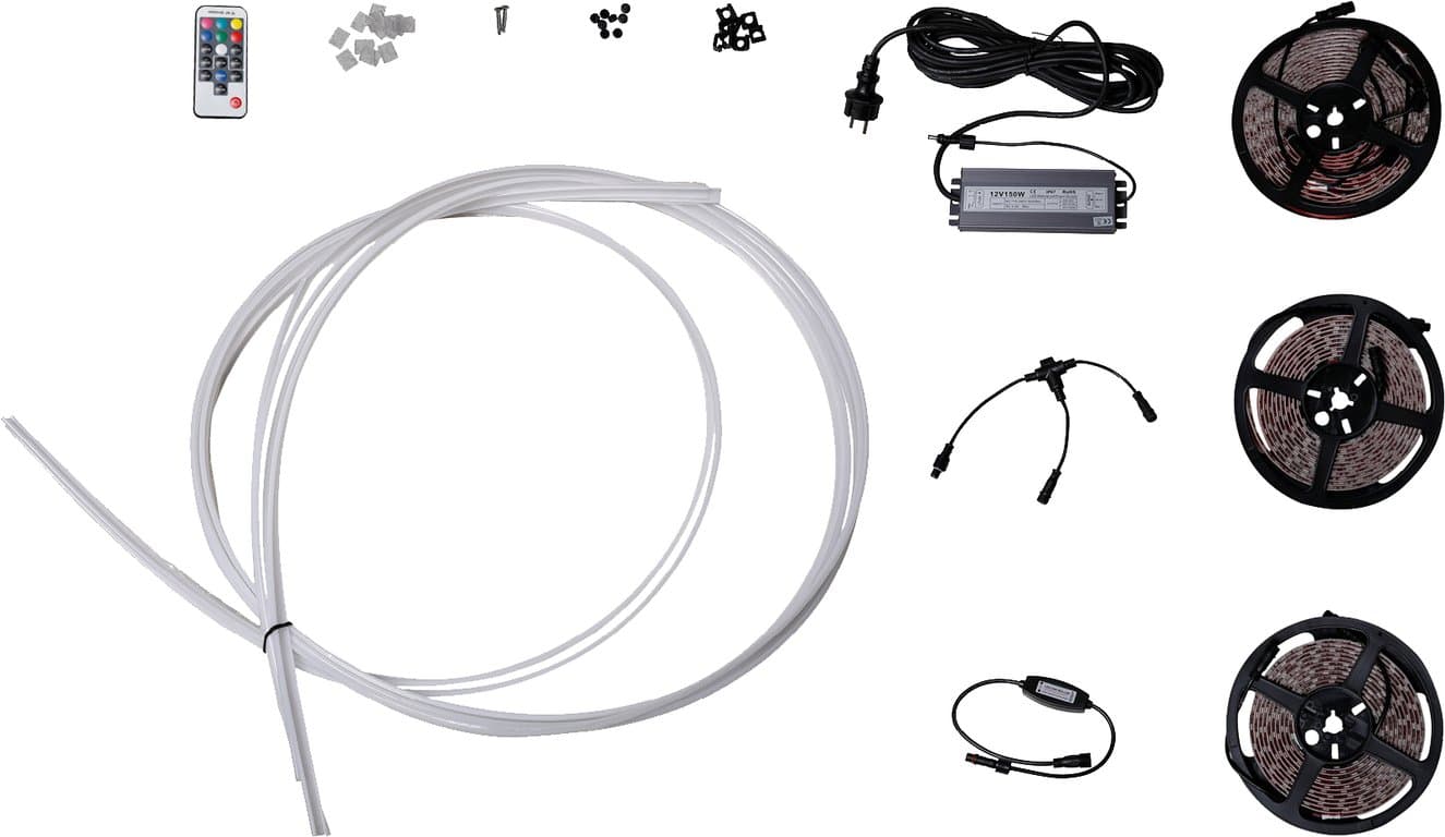 LED belysning til pergola tak, 3x3 meter.