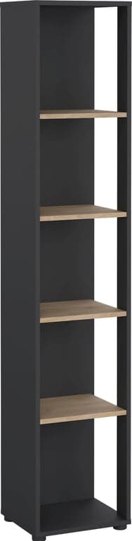 $Bilde av Sign bokhylle (4 hyller m/åpen side B41 H205cm grå/natur)