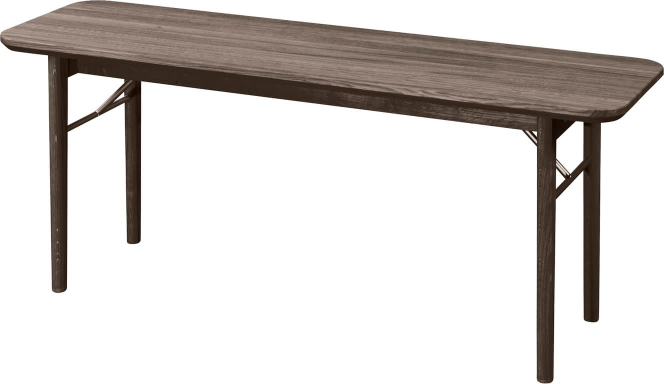 benk med 2-sitteplasser, mocca, eik, lakk