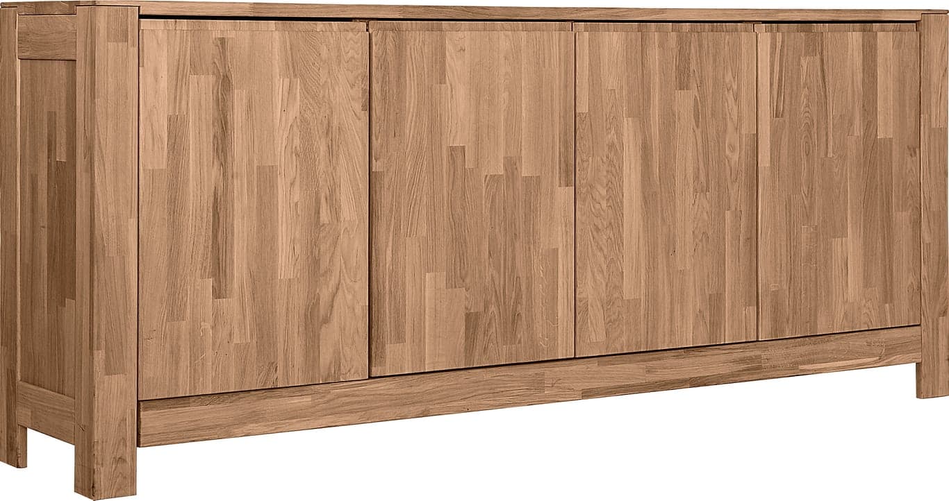 200 x 41, H 85 cm  med 4 dører, mellombrun