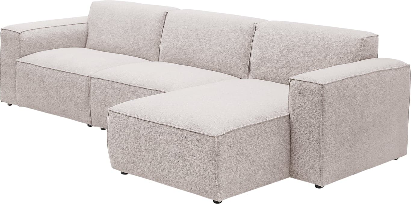 $Bilde av San Remo 2-seter m/sjeselong høyre (Stoff Beatto Light Grey)