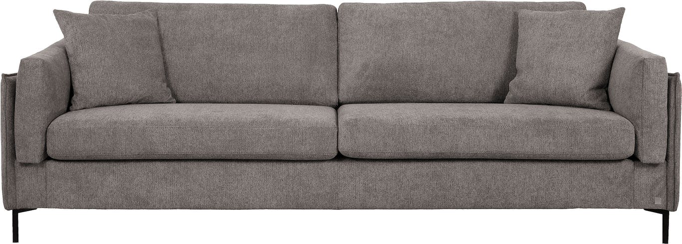 $Bilde av Din Stordal 3,5 seter sofa (Modulsofa. 3,5 seter med 2 seteputer i stoff Mito, armlene M, med dype seter og softe puter i rygg, svarte metallben nr 7 H13 cm.)