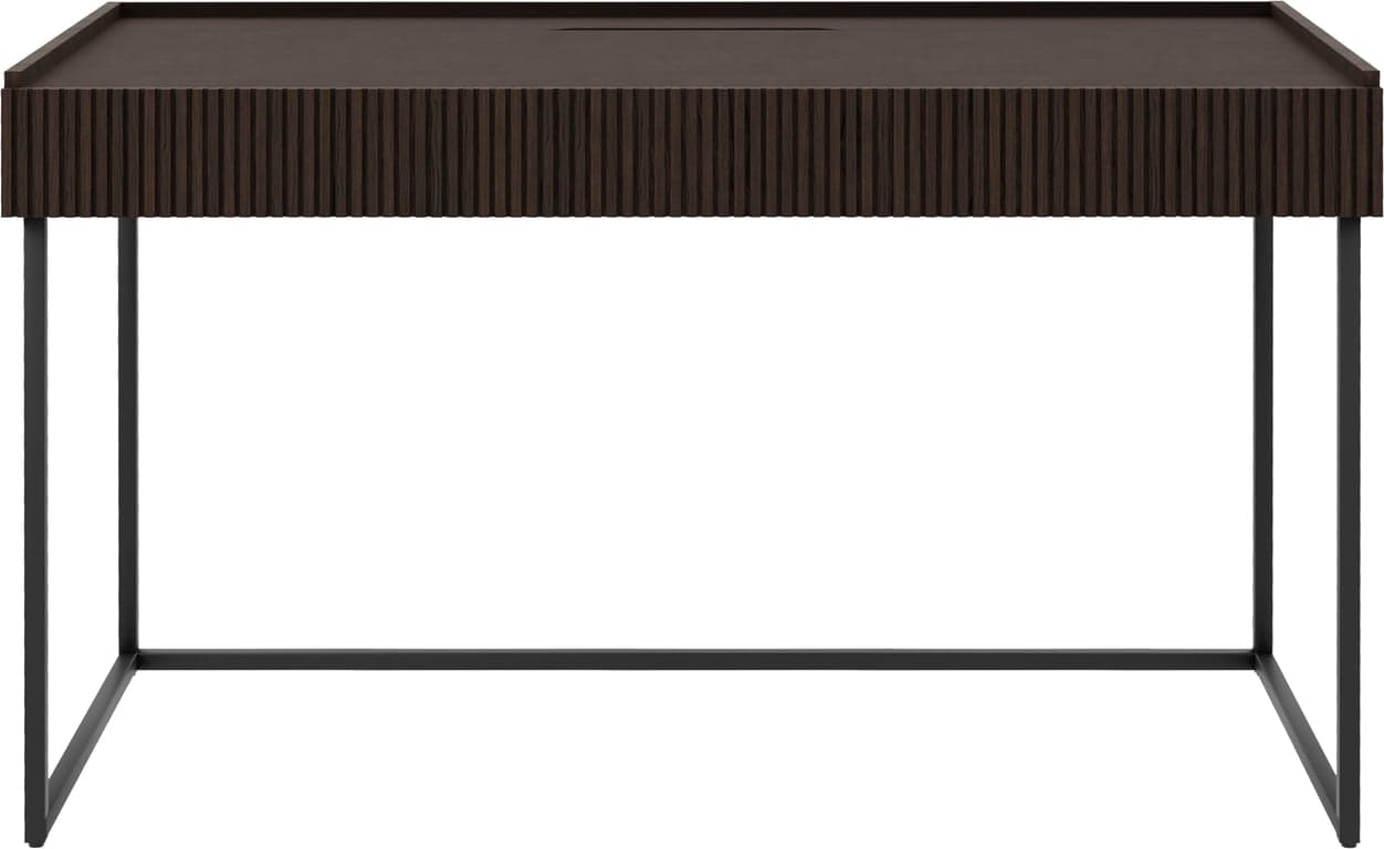 130 x 55, H 76 cm, m/metallben, mocca oljet